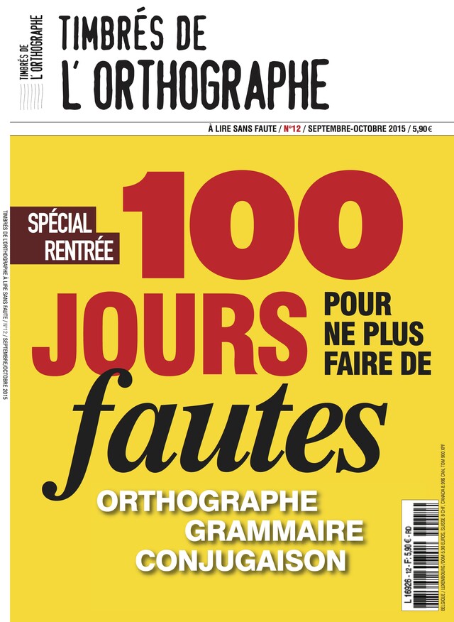 N°12 Magazine Timbrés de l'orthographe - Bruno Magliulio - Les Éditions de l'Opportun