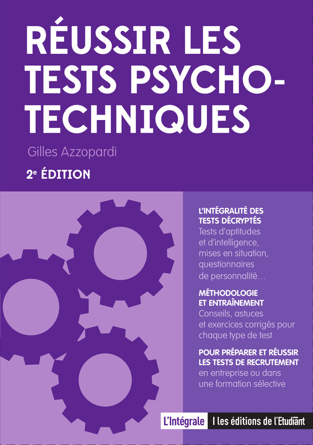 Réussir les tests psychotechniques - Gilles Azzorpardi - L'Etudiant Éditions